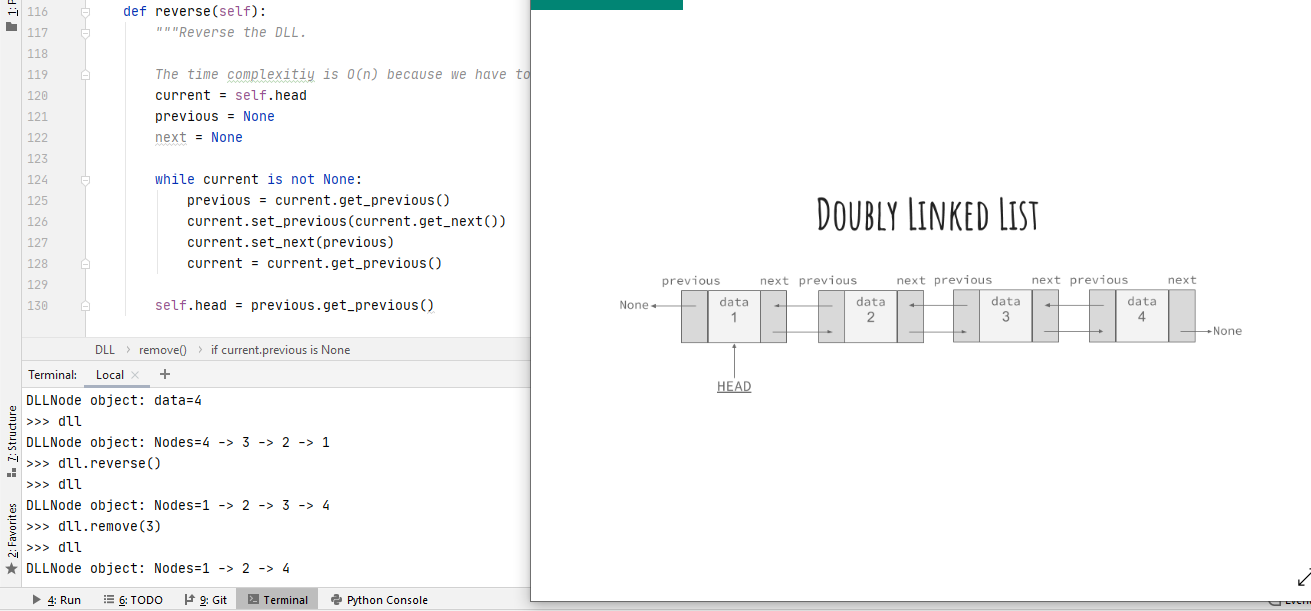 In-place reversal of a Doubly Linked List in linear time